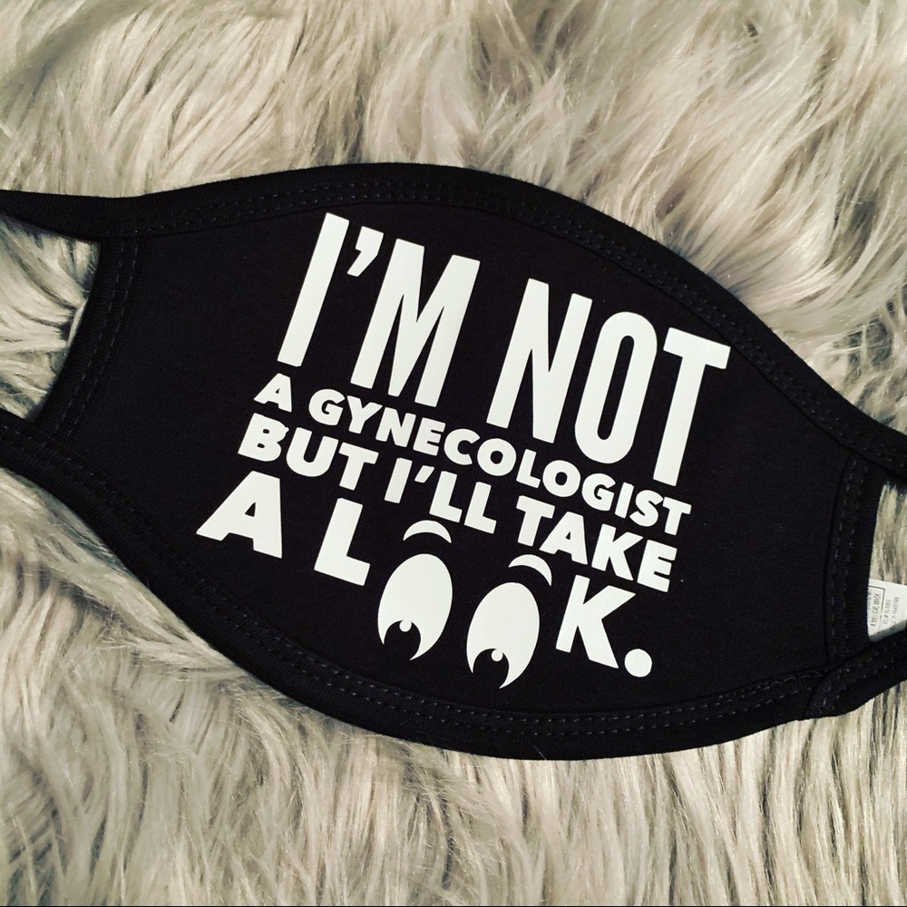 100% all cotton washable novelty face mask.